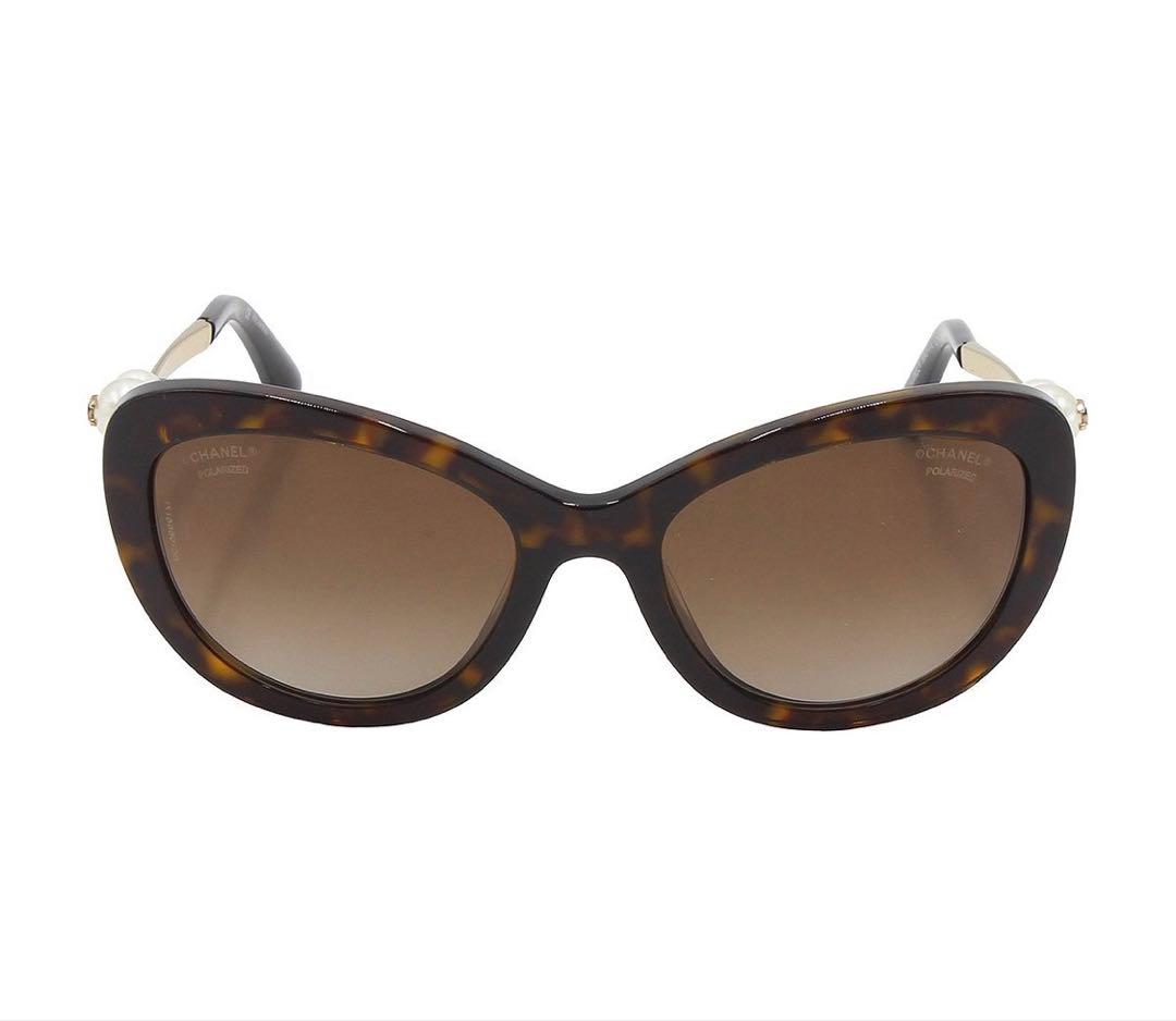Chanel CC Logo Pearl Tortoiseshell Sunglasses Eyewear — view 2