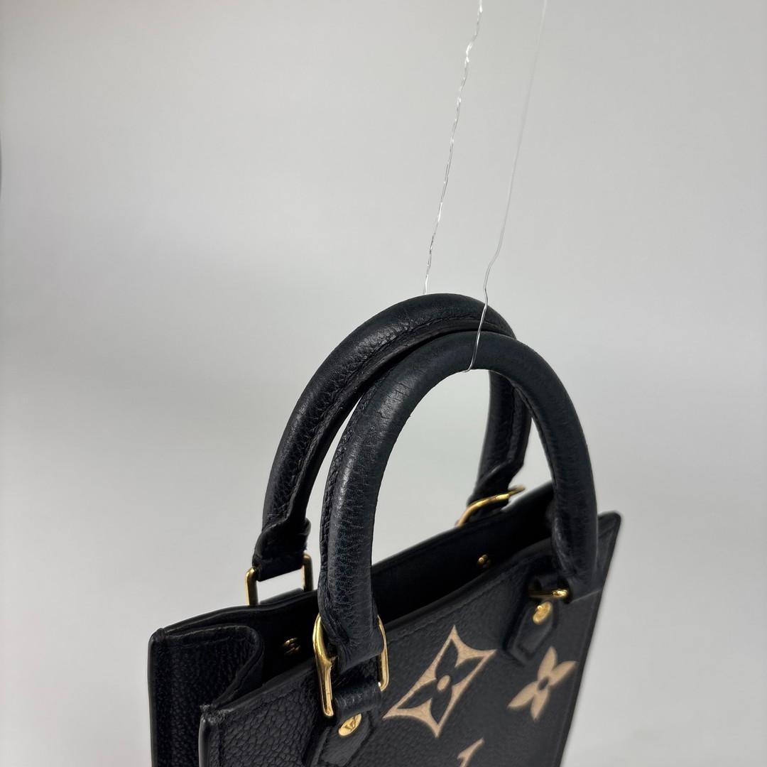 Louis Vuitton Super Monogram Empreinte Petite Sac Plat Black Handbag — view 6