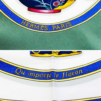 Hermes Carré 90 Perfume Bottle Green Scarf No Tags