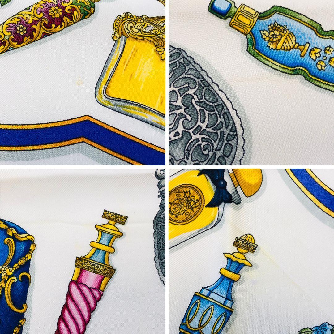 Hermes Carré 90 Perfume Bottle Green Scarf No Tags