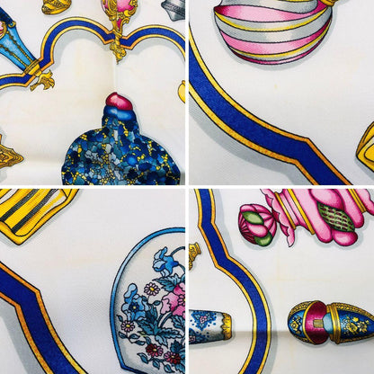 Hermes Carré 90 Perfume Bottle Green Scarf No Tags