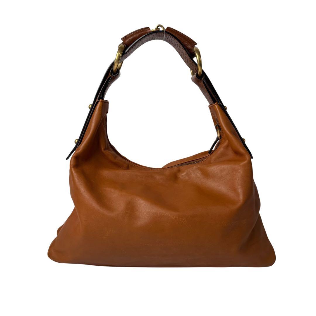 Gucci Horsebit Shoulder Bag Leather Camel — view 3