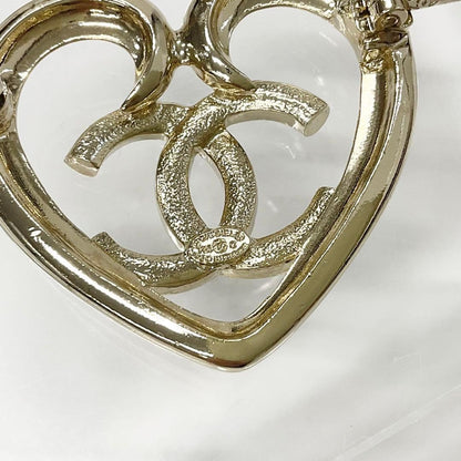 Chanel Brooch Heart Coco Mark Rhinestone