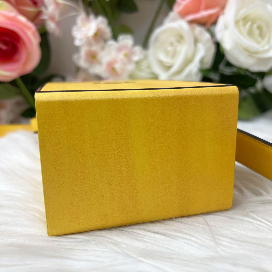 Fendi Box Shoulder Bag Leather Yellow