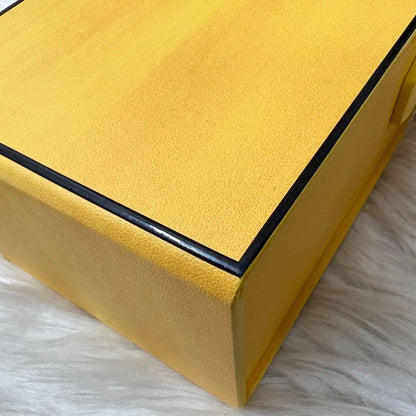 Fendi Box Shoulder Bag Leather Yellow