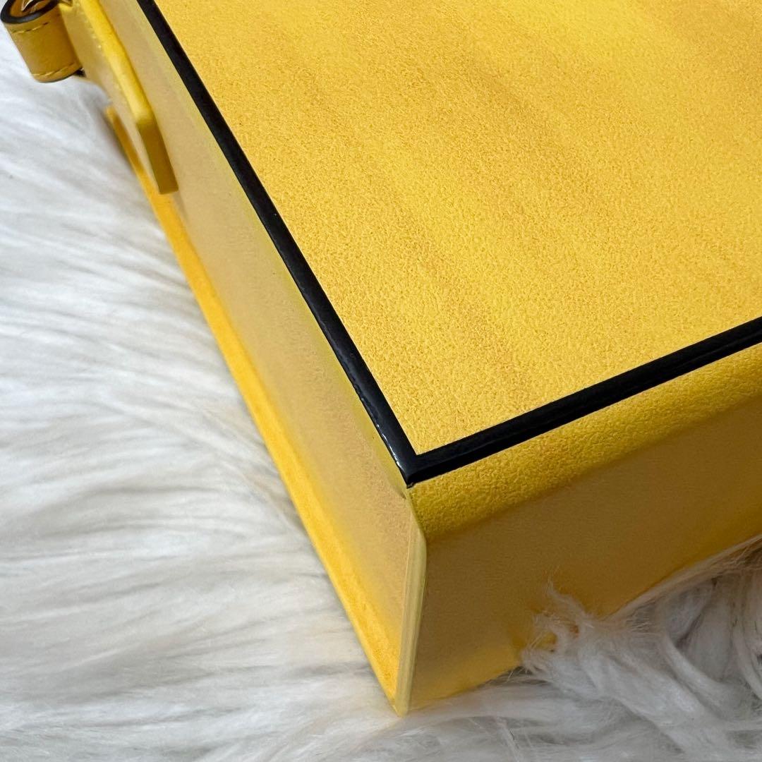 Fendi Box Shoulder Bag Leather Yellow