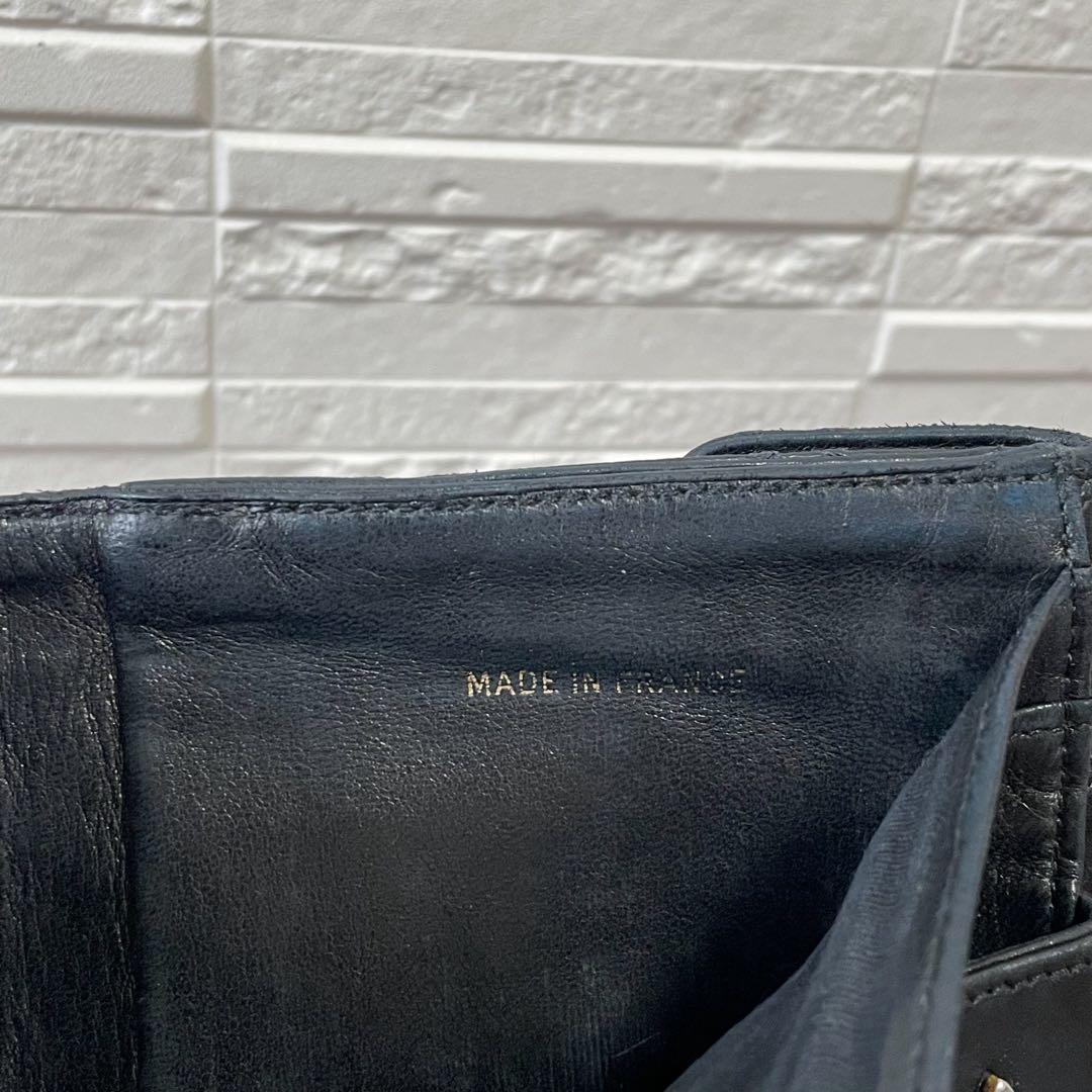 Chanel Lambskin Bicolor Quilted CC Logo Bifold Wallet Black
