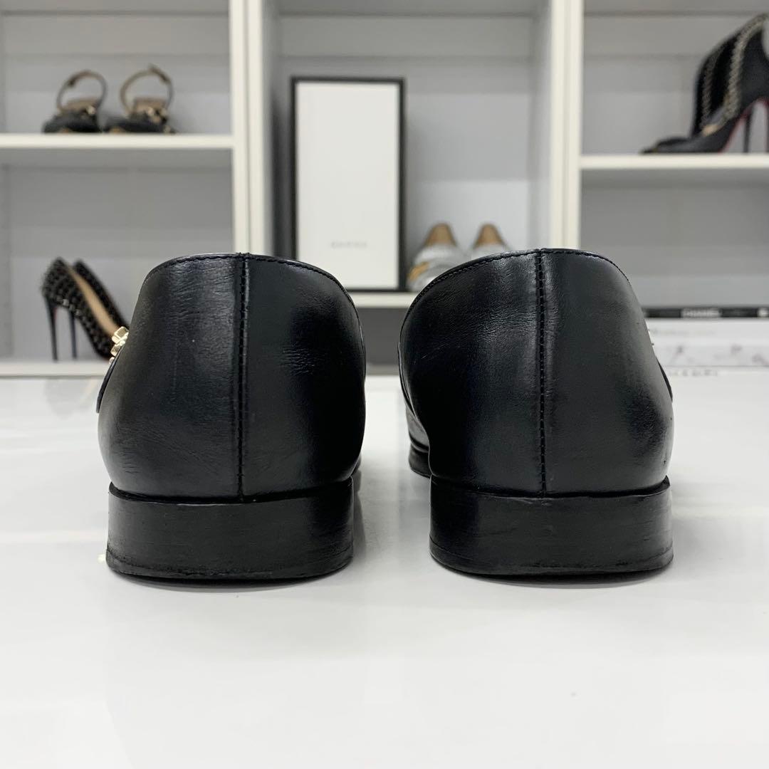 Chanel Mary Jane CC Logo Leather Turnlock Flat Shoes — view 5
