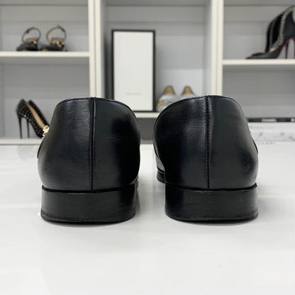 Chanel Mary Jane CC Logo Leather Turnlock Flat Shoes — view 5