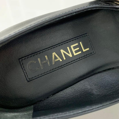 Chanel Mary Jane CC Logo Leather Turnlock Flat Shoes — view 7