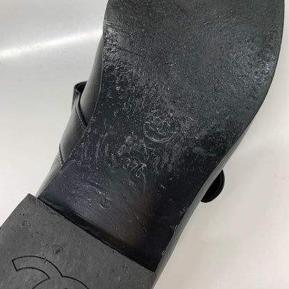 Chanel Mary Jane CC Logo Leather Turnlock Flat Shoes — view 8