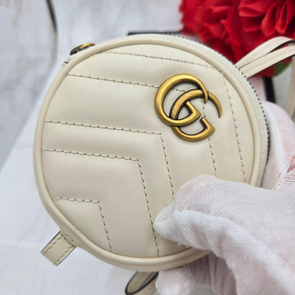 Gucci Coin Case Wallet Quilted White — view 3