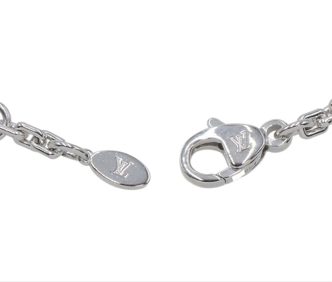 Louis Vuitton 18k White Gold Pendant LV XL Rainbow Necklace — view 7