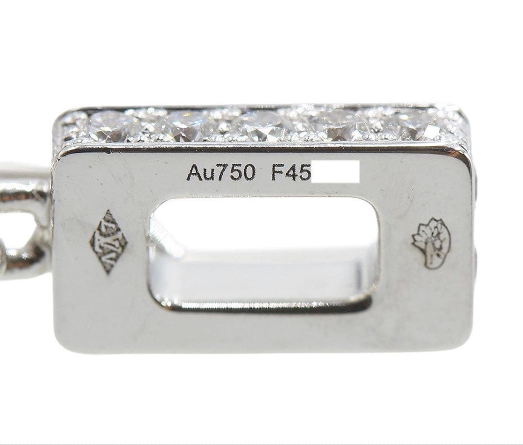 Louis Vuitton 18k White Gold Pendant LV XL Rainbow Necklace — view 9