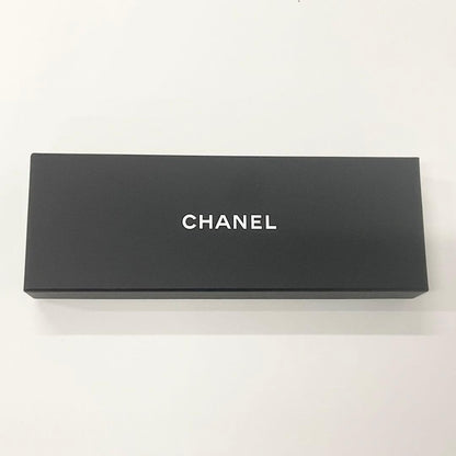 Chanel CC Logo Ribbon Barrette Hair Black Ivory