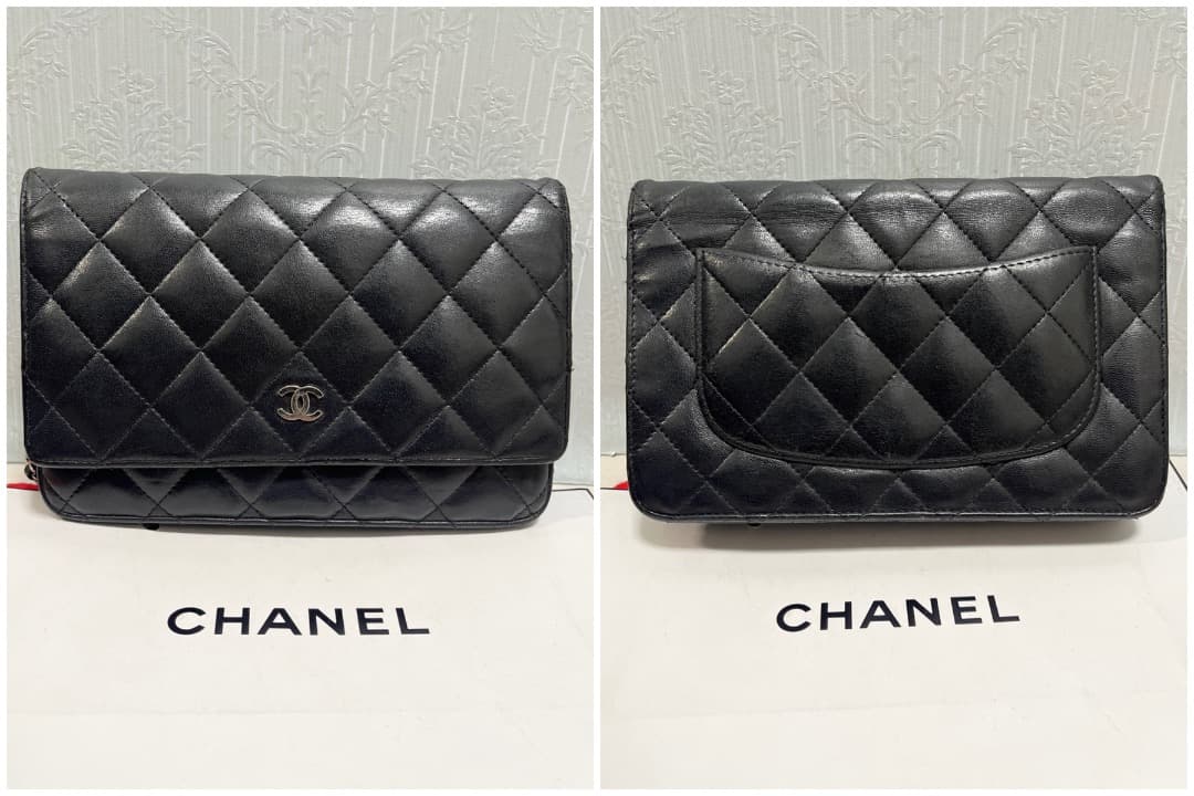 Chanel Lambskin Chain Wallet Quilted — view 2