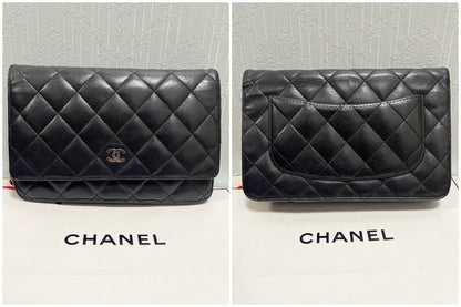 Chanel Lambskin Chain Wallet Quilted — view 2