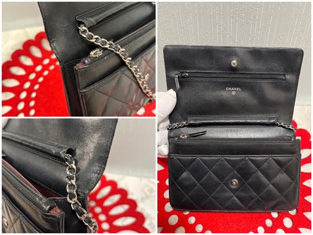 Chanel Lambskin Chain Wallet Quilted — view 6