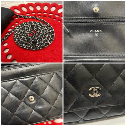Chanel Lambskin Chain Wallet Quilted — view 7
