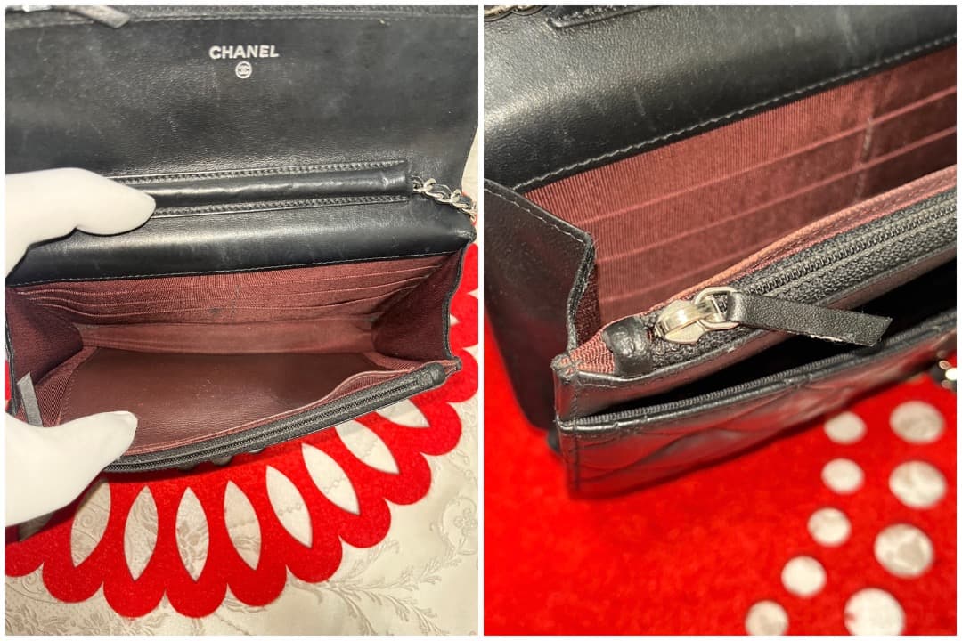 Chanel Lambskin Chain Wallet Quilted — view 9
