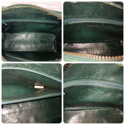 Chanel Chain Shoulder Quilted Lambskin Dark Green — view 7
