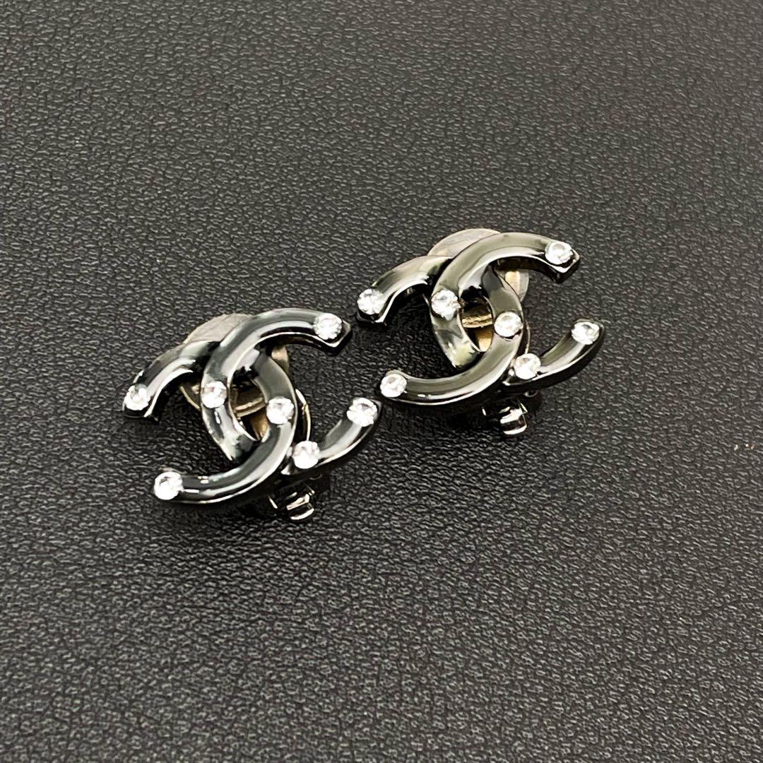 Chanel CC Logo Earrings 03A Rhinestone Icon — view 2