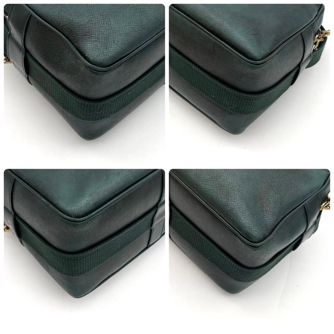 Louis Vuitton Taiga Reporter PM Shoulder Bag Epi Sea Green — view 9