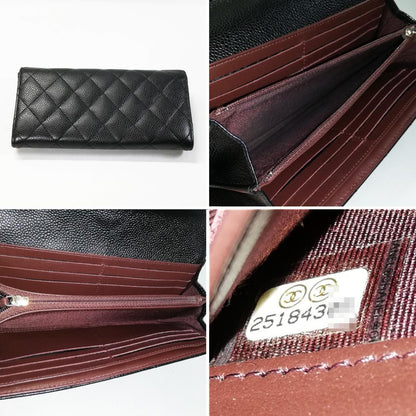 Chanel Class Caviar Leather Quilted Wallet Black — view 4