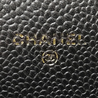 Chanel Class Caviar Leather Quilted Wallet Black — view 5