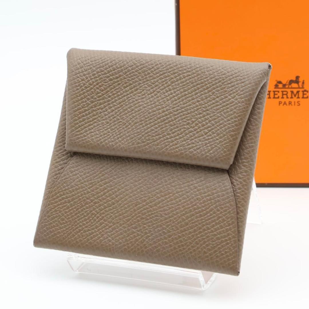 Hermes Bastia Etoupe Veau Epsom Coin Case