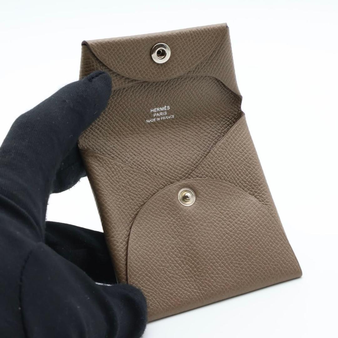 Hermes Bastia Etoupe Veau Epsom Coin Case — view 2