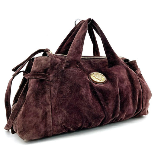 Gucci Handbag Hysteria Suede Purple Gold Hardware