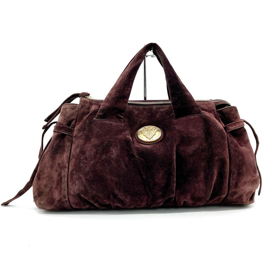 Gucci Handbag Hysteria Suede Purple Gold Hardware