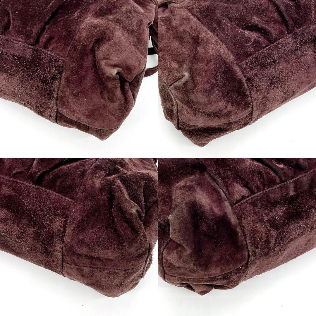 Gucci Handbag Hysteria Suede Purple Gold Hardware