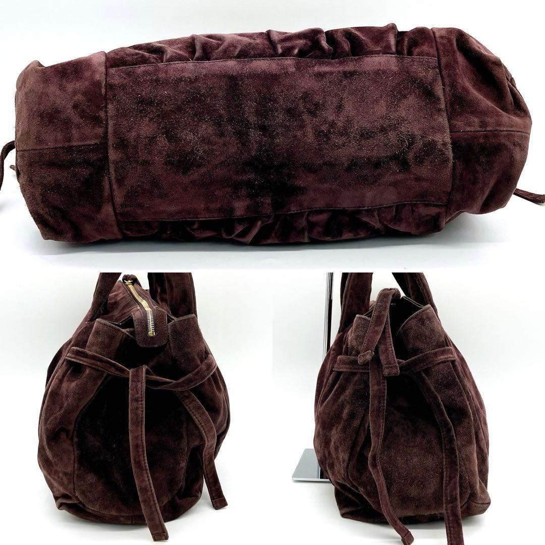 Gucci Handbag Hysteria Suede Purple Gold Hardware