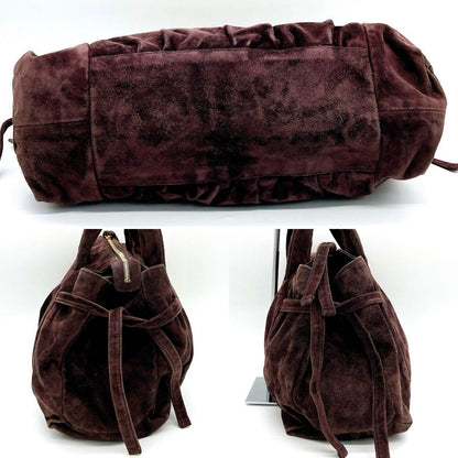 Gucci Handbag Hysteria Suede Purple Gold Hardware