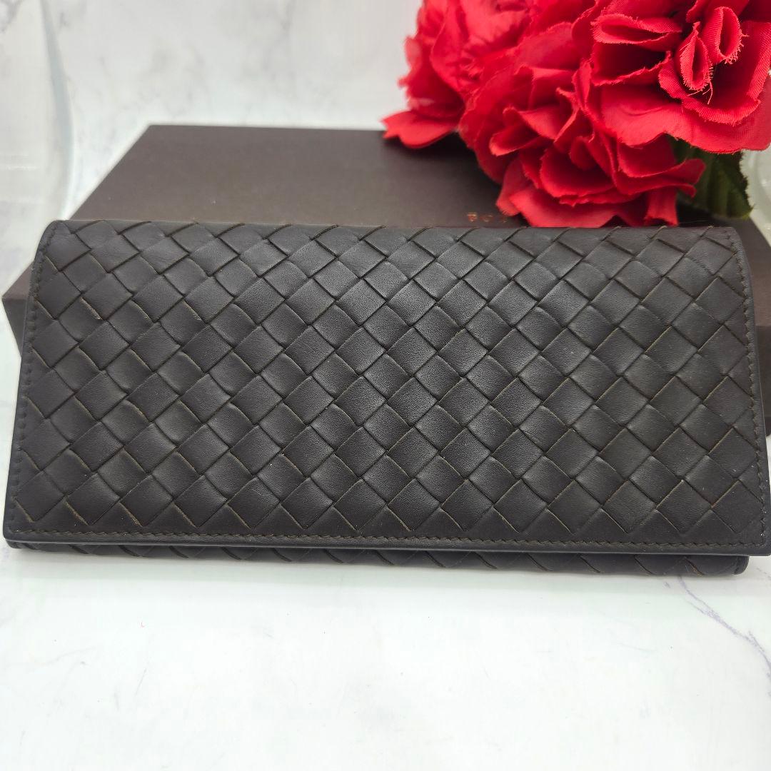 Bottega Veneta Intrecciato Billfold Wallet Brown