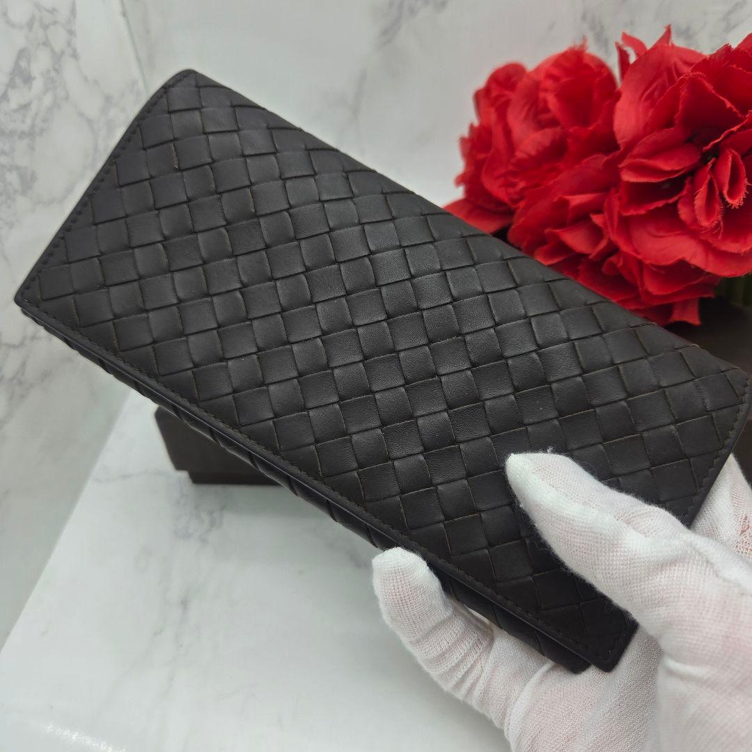 Bottega Veneta Intrecciato Billfold Wallet Brown — view 3