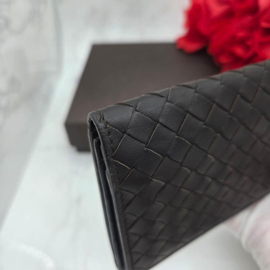 Bottega Veneta Intrecciato Billfold Wallet Brown — view 4