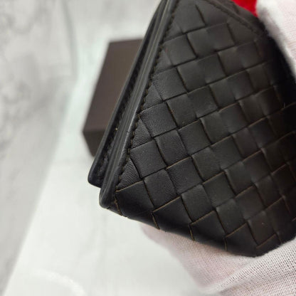 Bottega Veneta Intrecciato Billfold Wallet Brown — view 7