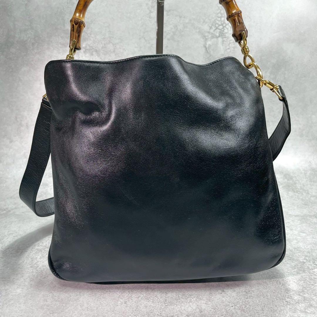 Gucci Shoulder Bag 2-Way Bamboo Black Leather — view 3