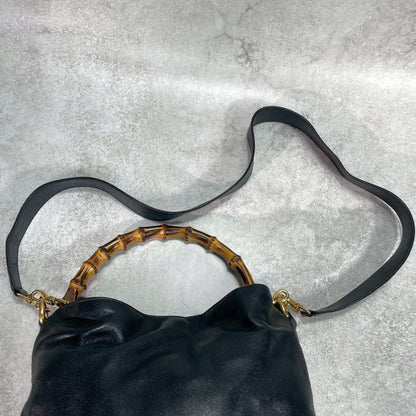 Gucci Shoulder Bag 2-Way Bamboo Black Leather — view 4