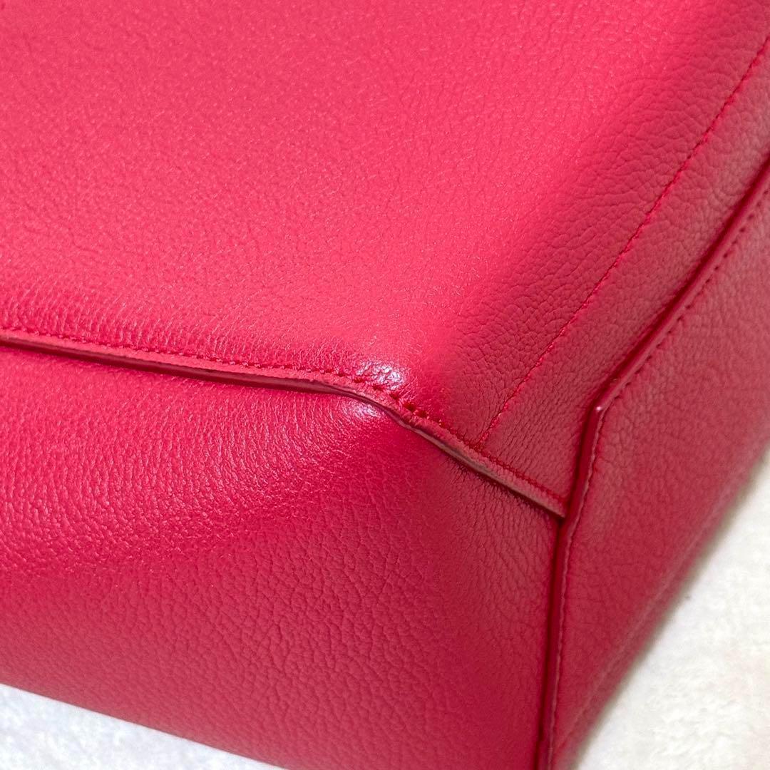 Celine Sangle Bucket Shoulder Leather Bordeaux — view 6