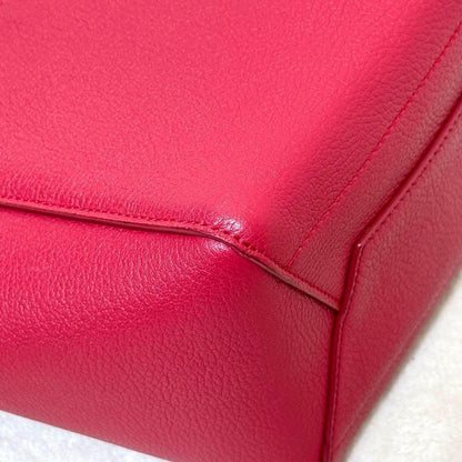 Celine Sangle Bucket Shoulder Leather Bordeaux — view 6