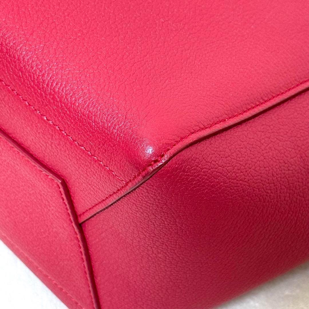Celine Sangle Bucket Shoulder Leather Bordeaux — view 7