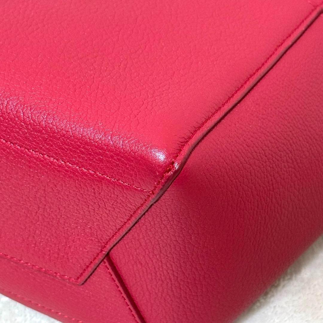 Celine Sangle Bucket Shoulder Leather Bordeaux — view 8