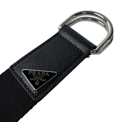 Prada Woven Re-Nylon Triangle Logo Belt — view 5
