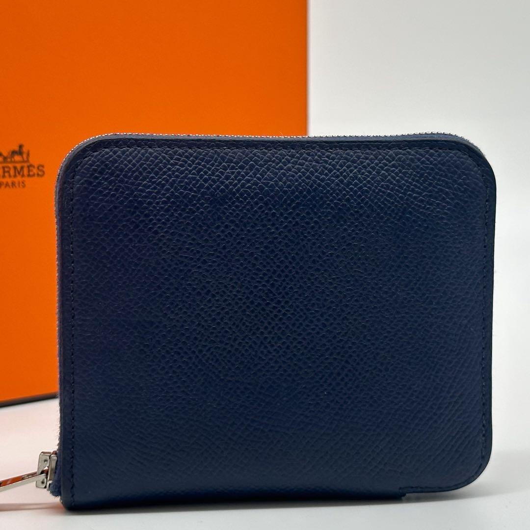 Hermes Azap Compact Silk in Navy Wallet — view 2