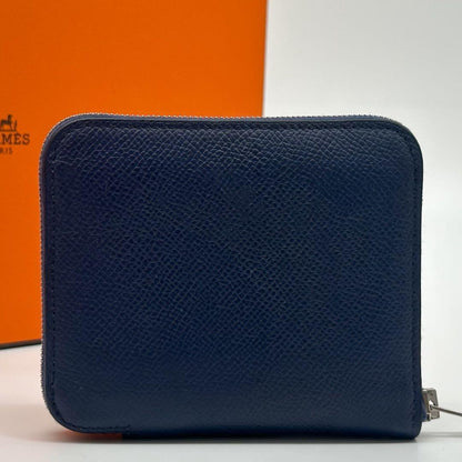 Hermes Azap Compact Silk in Navy Wallet — view 3