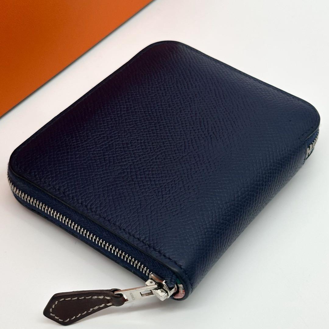 Hermes Azap Compact Silk in Navy Wallet — view 4